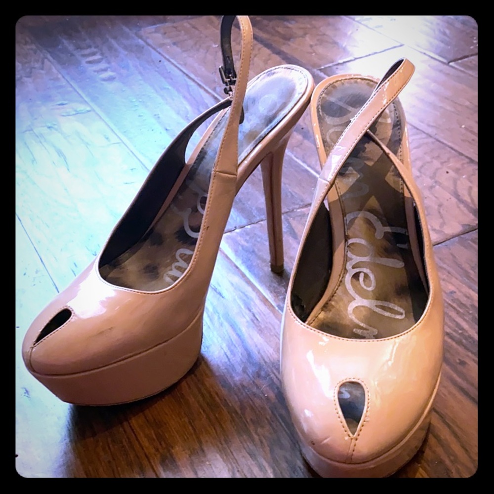 Sam Edelman Nude Patent Leather Novato Pump 9.5